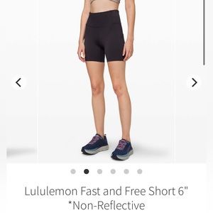 Lululemon Shorts Fast and Free size 6
